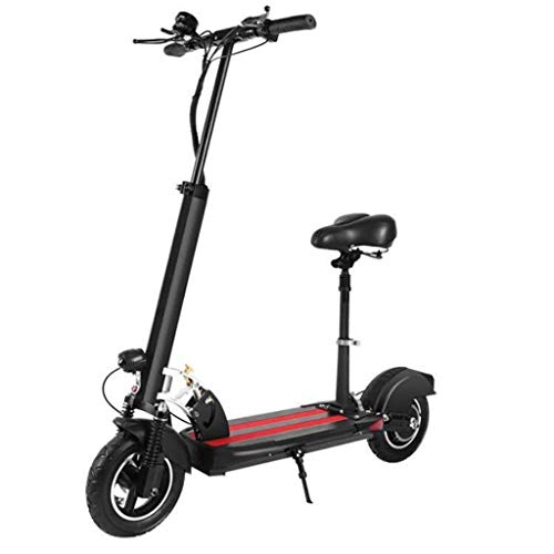 Electric Scooter : XZBYX Electric scooter lithium battery adult 2 wheeler mini folding electric car battery car, the top speed of 18km / h, battery life 120km (120 * 110CM)