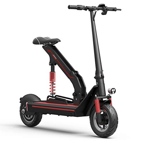 Electric Scooter : XZBYX Electric Scooter Lithium Battery Mini Electric Car Ultra Light Portable Adult Small Folding Battery Scooter, Strong 500W Brushless Motor 102 * 110CM
