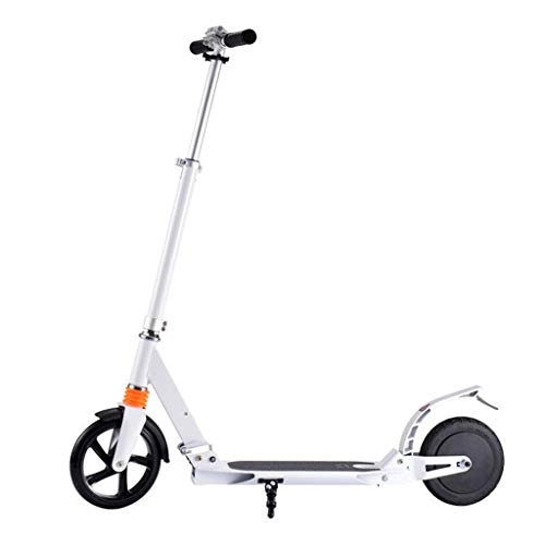 Electric Scooter : XZBYX Electric Scooter Smart Skateboard Adult Student Foldable Mini Travel Skateboard Large Capacity Lithium Battery, White Total Length 92Cm Handlebar Maximum 106Cm