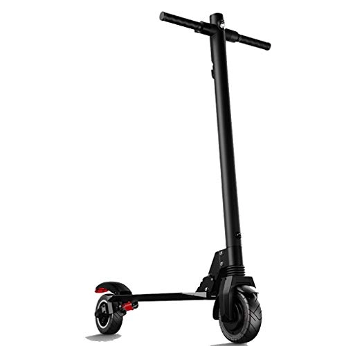 Electric Scooter : XZBYX Intelligent Electric Scooter Foldable Small Power Two-Wheeled Scooter Travel Battery Car, Top Speed 18Km / H Or Above, Lithium Battery 24V8.8Ah (110 * 92CM), Black