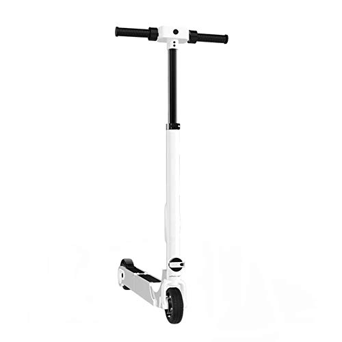 Electric Scooter : Y&XF 200W Foldable Electric Scooter Power Scooter, 5AH Lithium Battery Power Max Speed up to 25 km / h Height Adjustable White