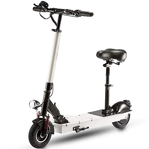 Electric Scooter : Y&XF Foldable Electric Scooter, Fully Charged Can Travel 10-50KM, Top Speed 35KM / H Alloys High Elasticity Frame With High Power LED Light, 20~30KM