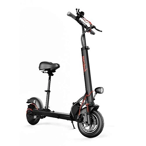 Electric Scooter : Y&XF Folding Electric Scooter for Adult 36V Mini Small Lithium Battery Portable Moped Battery Life 30-60KM USB Accompanying Charging, Black, 40~50KM