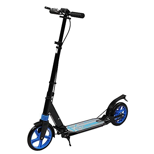 Electric Scooter : YEJYUN Three-Speed Adjustable Electric Scooter Adult Double Scooter Height-Adjustable City Scooter Aluminum Alloy Folding Adult Pedal City Scooter (Delivered From Uk Warehouse)