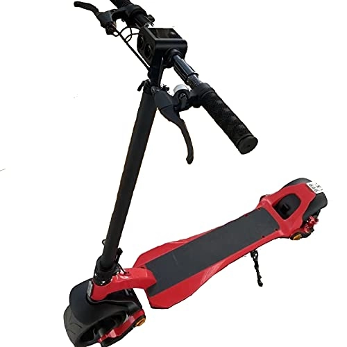 Electric Scooter : YHKJ Electric Scooter, Electric Scooter for Adults 500W Brushless Motor Max Speed 35Km / h 45km Long-Range Battery Foldable and Portable for Off-Road All Terrain, Red, C