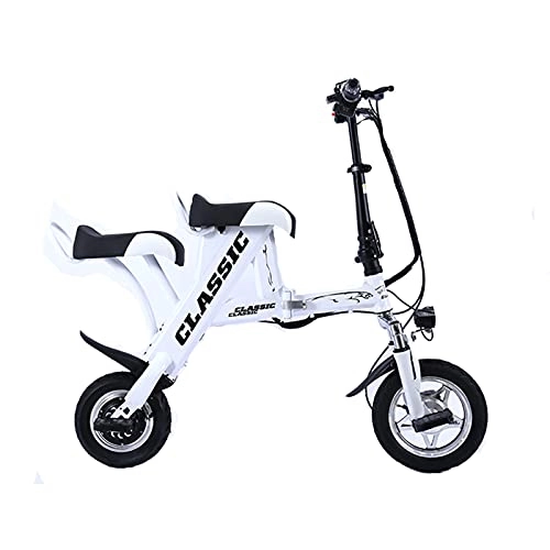 Electric Scooter : YHKJ Electric Scooter, Electric Scooter for Adults with 350W Motor Up to 35 km / h 35-90km 48V / 8-23AH Battery Long Driving Distance Foldable Electric Scooter, White, D