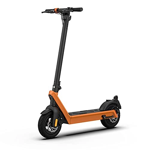 Electric Scooter : YIZHIYA Electric Scooter, 10" All terrain Foldable Adult E-Scooter with LCD Display, Quadruple braking system, 65km long cruising range, Max Speed 40km / h, Orange