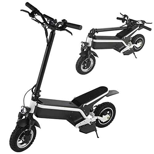 Electric Scooter : YJF-MRY Adult Electric Scooters Lightweight Foldable E Scooter Long Range Up To 40Km, Fast Commuter Scooters with Powerful Motor 10''Pneumatic Rubber Tire