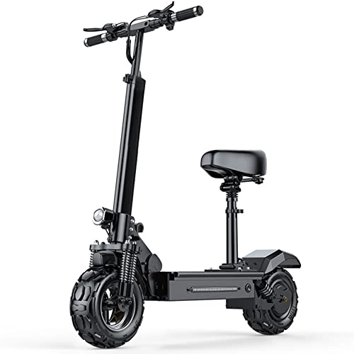 Electric Scooter : YJF-MRY Electric Scooter Adult Foldable Electric Scooter Off-Road Electric Scooter with 11Inch Widen Vacuum Tire Fast Commuter Scooters Range Up To 150Km, 13AH