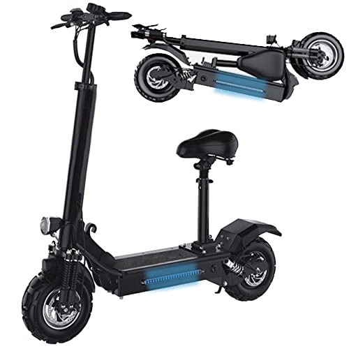 Electric Scooter : YJF-MRY Foldable Electric Scooter Adults Off-Road Electric Scooter Fast Commuter Scooters Range 150Km E Scooter with 11Inch Widen Vacuum Tire, 28.6AH / 120~150KM