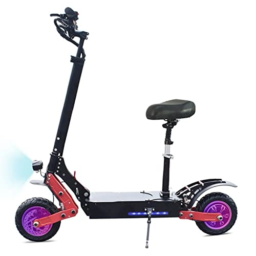 Electric Scooter : YX-ZD Electric Scooter Adult, Foldable Offroad Scooter Fast Commuter E-Scooter with 3000W Dual Motor 85Km / H 60V38.8AH Li-Ion Battery 130Km Long Range 11 Inch Tires, Pneumatic Tire