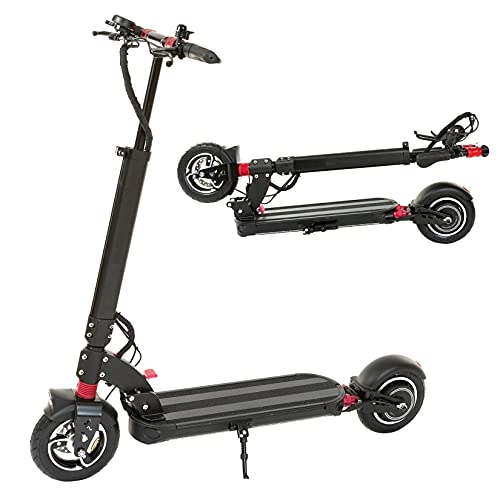 Electric Scooter : YX-ZD Electric Scooter Adult with 600W Motor 13Ah / 48V Battery, Foldable Lightweight E-Scooter Autonomy 45 Km (28 Miles) / Speed Up To 48 Km / H (30 Mph) / 9" Solid Tire