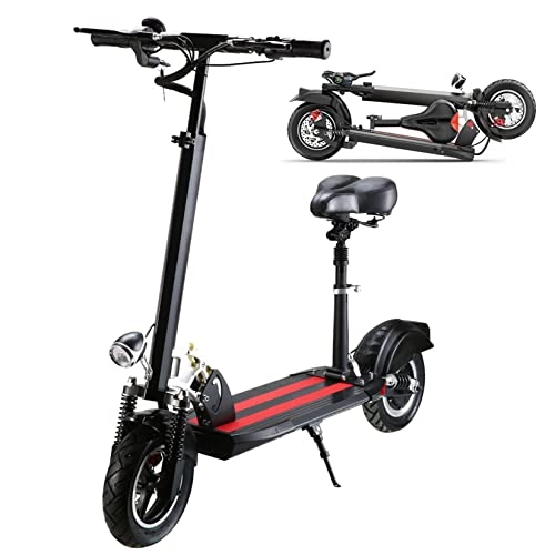 Electric Scooter : YX-ZD Electric Scooter Adults, Foldable E-Scooter Powerful 500W Brushless Motor, 10" Tyres, 40-50Km Long-Range Battery, Adults Electric Commuter Scooter