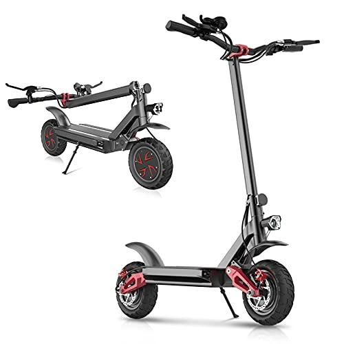 Electric Scooter : YX-ZD Foldable Electric Scooter, Portable Electric Scooter for Adults, Commute And Travel, 11-Inch Widened Tires / Rear Drive Brake / Max Speed 32 MPH, 52V 18Ah
