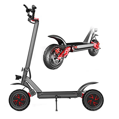 Electric Scooter : YX-ZD Portable Electric Scooter - Foldable Electric Scooter for Adults Commute ＆Travel, 11-Inch Widened Tires / Double-Drive Brake / Max Speed 43 MPH, 60V 21Ah