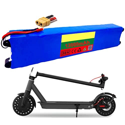 Electric Scooter : YXDFG 36V 12Ah Scooter Battery Pack, 36V 12000Mah Rechargeable Replacement Battery Pack, with BMS And XT30 Plug, for M365 Electric Scooter Accessory