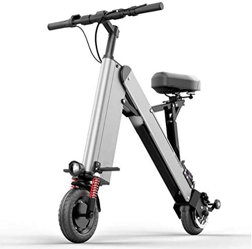 Electric Scooter : YZ-YUAN Portable Mini Electric Scooter For Adults, Aluminum Alloy Body, GPS Positioning, Three-speed Speed Regulation, 350W 8-inch Ultra-light Portable Electric Scooter With Seat