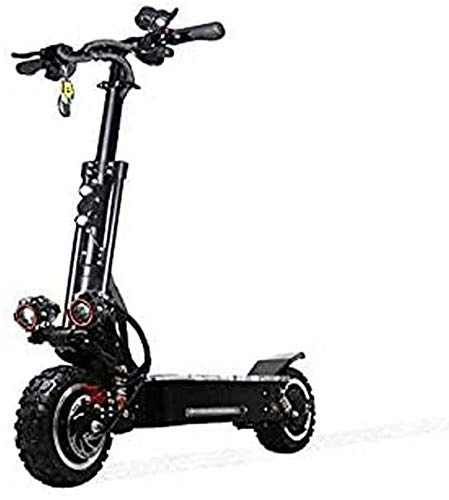 Electric Scooter : YZ-YUAN Portable Scooter Electric, Maximum Speed 85KM / H, Maximum Load 200KG, 11-inch Dual-drive Off-road Electric Scooter, Electronic Power-off Braking + Front Rear Oil Braking