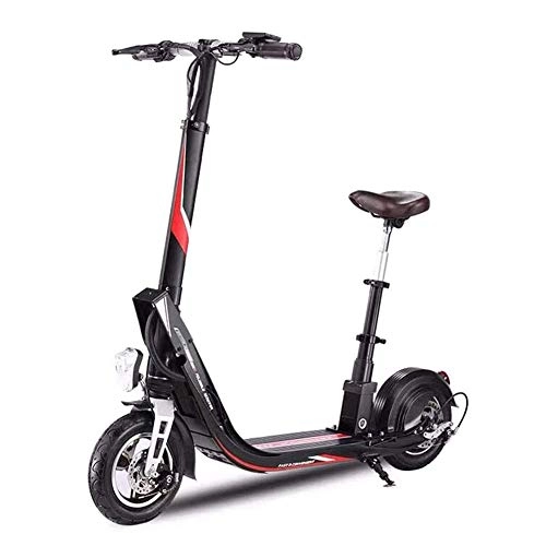 Electric Scooter : ZCPDP Adult Folding Scooter, 36V / 400W Brushless Motor, Maximum Speed 25km / h, Load Capacity 160KG (352LB), 10-inch Pneumatic Tire Lithium Battery Electric Vehicle