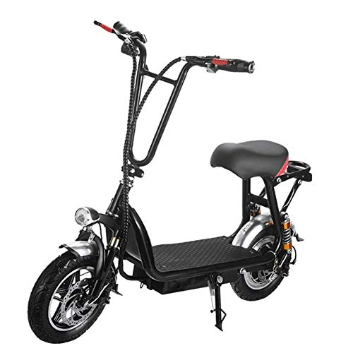 Electric Scooter : ZCPDP Electric Scooter Mini Electric Scooter with Folding Rod, with Anti-theft Alarm, 12-inch Tires 36v350W Integrated Load-bearing 150KG Electric Scooter