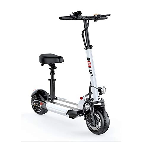 Electric Scooter : ZCPDP Folding E Scooter for Adult 3 Speed Modes Up To 50km / h, 10-inch Off-road Tire Maximum Load 150kg, 36V / 400W Electric Scooter