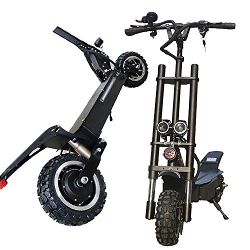 Electric Scooter : ZGYQGOO 3200W Adult Electric Scooter Folding Adjustable Speed Electric Bicycle 35-100Km Long-Range Battery with Display