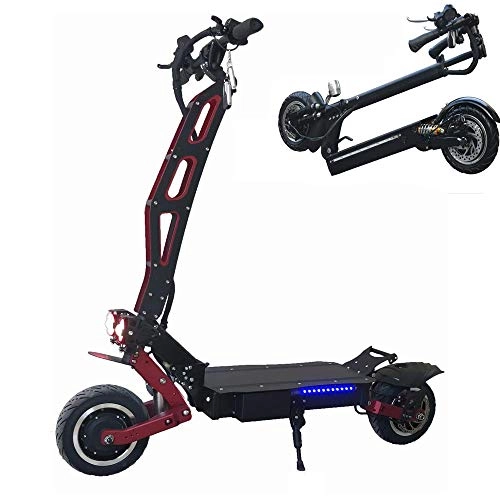 Electric Scooter : ZGYQGOO Electric Scooter, Powerful 3200W Motor, Dual Disk Brakes Max Driving Range Up to 80KM, 200KG Max Load Weight, Dual Motor Drive with Easy Fold-n-Carry Design
