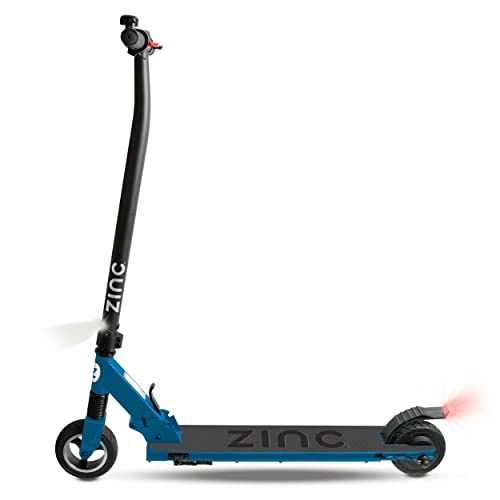 Electric Scooter : Zinc Eco Pro Folding Electric Blue Scooter Outdoor Ride On