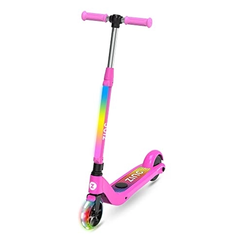 Electric Scooter : Zinc Light Up Electric Starlight Scooter 100w Motor Up to 3.7 Miles Range - Pink