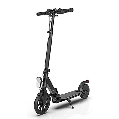 Electric Scooter : ZLM Electric Scooter, Foldable Electric Scooter Commuting Tool, 4Ah Battery Scooter 180W Motor, Ultralight Two-Wheel Foldable Adult Scooter Intelligent Instrument, Black