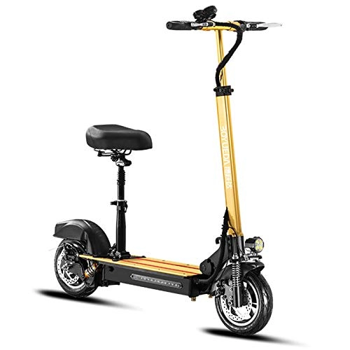 Electric Scooter : ZLYJ Electric Scooter, 110 km Long-range Battery, Powerful 500W Motor, 10" Pneumatic Tires, Load Bearing 220lb Folding Scooter Adults Electric Commuter Scooter