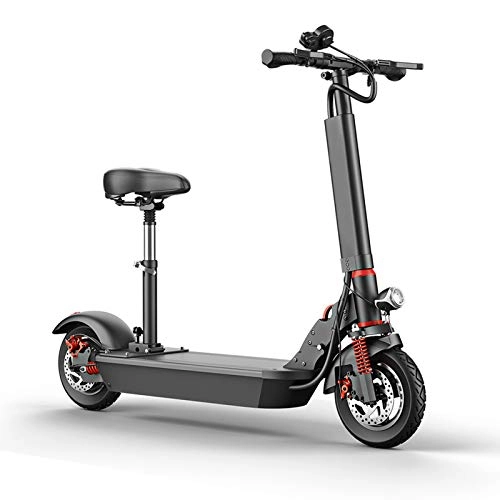 Electric Scooter : ZLYJ Electric Scooter, Folding E-Scooters With Seat Fast, 500W Motors, Max Speed 40km / h, 80km, LCD Display 23Ah Li-Ion Battery, E-Scooter for Teenager and Adults