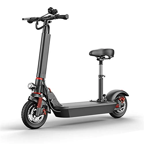 Electric Scooter : ZLYJ Electric Scooter with Seat Fast, E-Scooters 500W Motor, Max Speed 40km / h, 80km, Foldable Electric Scooter with LCD Display 18Ah Li-Ion Battery, Scooter for Teenager and Adults