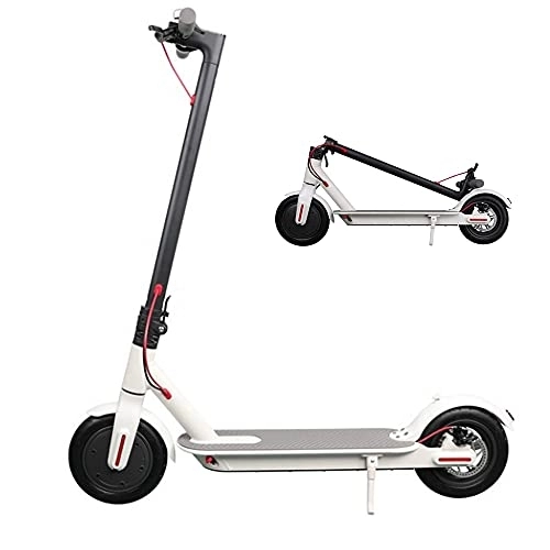 Electric Scooter : ZTBGY Electric Scooter, electric Scooter Adult, 350W Battery Foldable with APP Application and Unlocking Sharing LCD Light Display Cruising Range Is 25km The Max Speed Can Reach 20km / h. (white)