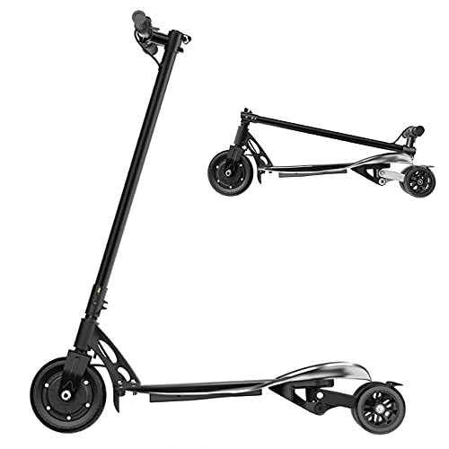 Electric Scooter : ZTBGY Three Wheel Electric Scooter for Adult, 350W Foldable Lightweight Cheap Electric Scooter Adult Fast 8mph Off Road with LED Lights Endurance 10-15km, First Choice for Office Workers