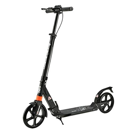 Scooter : Adult Folding Kick Scooter Youth Kids | Scooter with Hand Brake Adjustable T-Bar | Teen Kick Scooter, Commuter Scooters, City Scooters, 2 Big PU Wheels 200mm Support 100kg(220lbs)