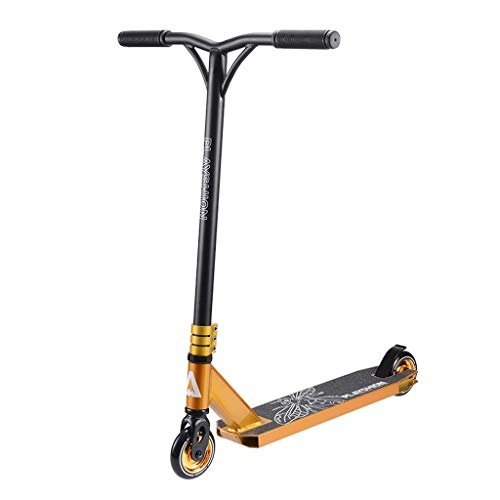 Scooter : Adult Scooter, 2-wheel Scooter, Suitable for Teenagers, Adult Boys And Girls, Light Single Pedal Scooter, Anti-skid Pedal Scooter (Color : Gold)