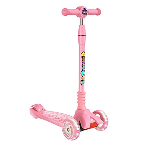 Scooter : AFSDF Scooter for Kids 3 Wheel Scooter, Adjustable Height Wheels Kick Scooter for Kids Boys & Girls Suitable for Age 3-12, Pink