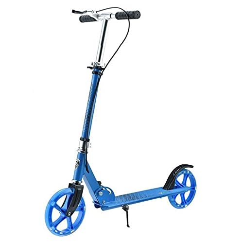 Scooter : AFSDF Scooter for Kids Scooters Foldable Portable Adjustable Height Kick Scooter Stable Center of Gravity Height Adjustable 20CM Big Wheel, Blue