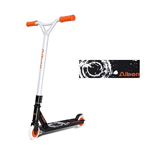 Scooter : Albott Stunt Scooter Sport Pro Scooter Kick Scooter White Design for Children Adults and Beginners from 8 Years (Orange)