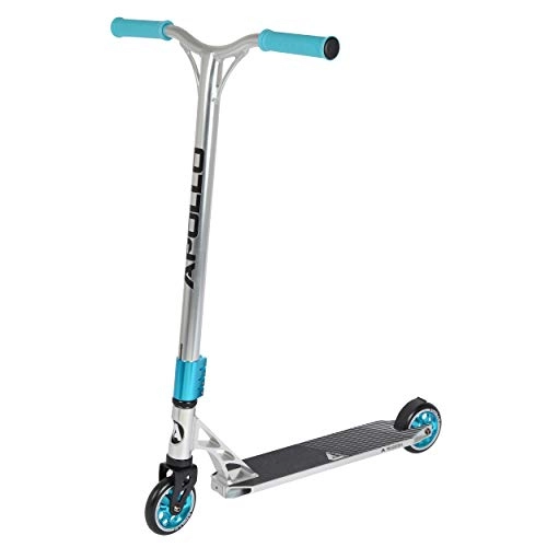 Scooter : APOLLO Stunt Scooter GENESIS Pro Silver / Blue- Robust Pro Stunt Scooter with ABEC 9 Bearings, Fun Scooter, Kick Scooter, Trick Scooter, Freestyle Scooter