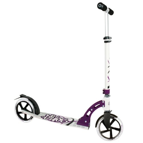 Scooter : authentic sports & toys GmbH Girls' Aluminium Scooter No Rules 205 mm schwarz / weiß / lila, White / Purple / Black