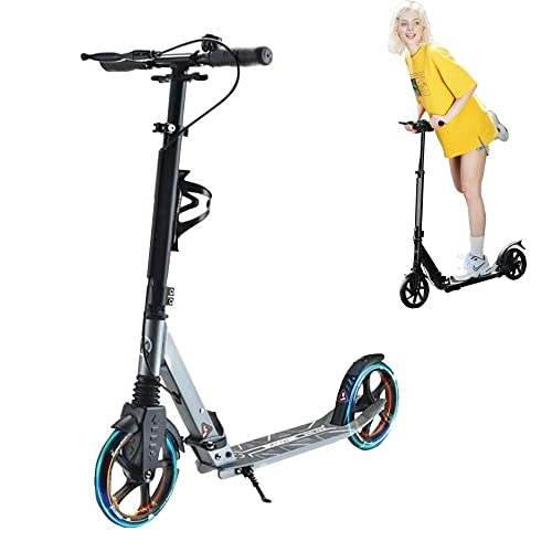 Scooter : BCXRSE Scooters for Adults, Scooters for Kids 8 Years and up - Kick Scooter with Handbrake Featuring Quick-Release Folding System 200mm Big Wheels Great Scooters for Adults and Teens (Color : B)