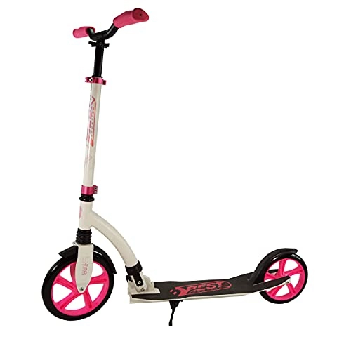 Scooter : Best Sporting 30468 Scooter 250 Wheel City Scooter Aluminium with Ergonomic Handles Pink / White