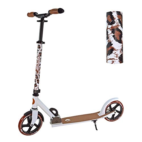 Scooter : Best Sporting Unisex Youth Scooter with Leopard Design, White, One Size