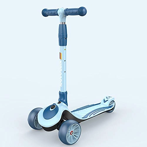 Scooter : BYOUQ Folding 3 Wheel Scooter Glide Scooter Micro Kickboard With Extra Wide PU Flash Wheel And 4 Adjustable Heights Self Balancing Scooters For Children From 2-6 Yrs Balance Car