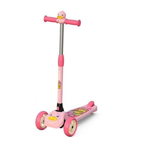 Scooter : BYOUQ Folding 3 Wheel Scooter Glide Scooter Micro Kickboard With Extra Wide PU Wheels And 3 Adjustable Heights Self Balancing Scooters For Children From 2-6 Yrs Balance Car