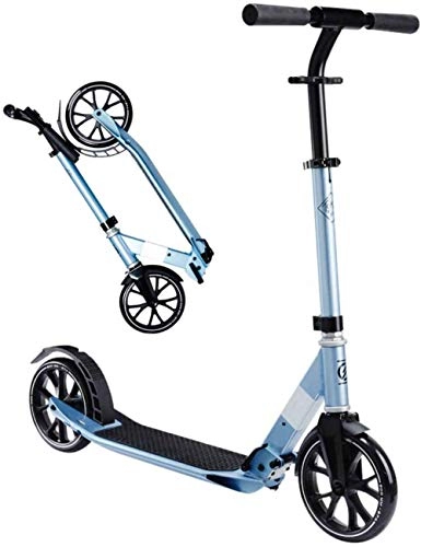 Scooter : Commuter Kick Scooter for Adults, Teens Foldable, Lightweight Height-Adjustable Shock Absorption Mechanism Large 200mm Wheels