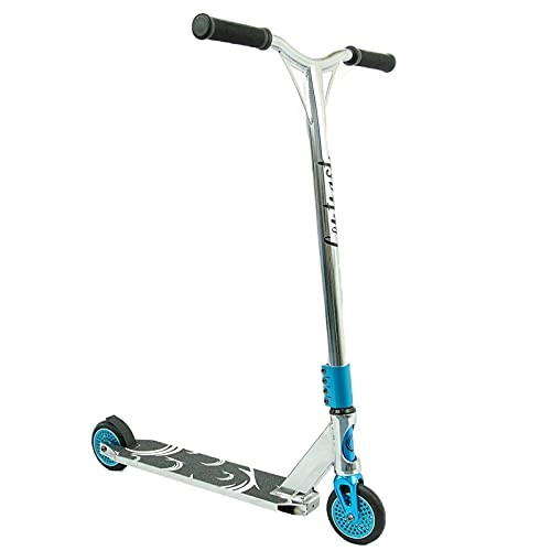 Scooter : Contrast Zone Stunt Scooter - Chrome / Turquoise