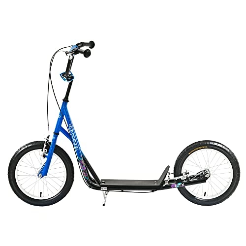 Scooter : Diagor Kick Scooter with 16" Wheels with Front and Rear V-brake (Blue)